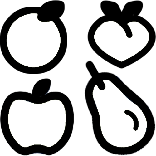 Icon of a selection of fruit