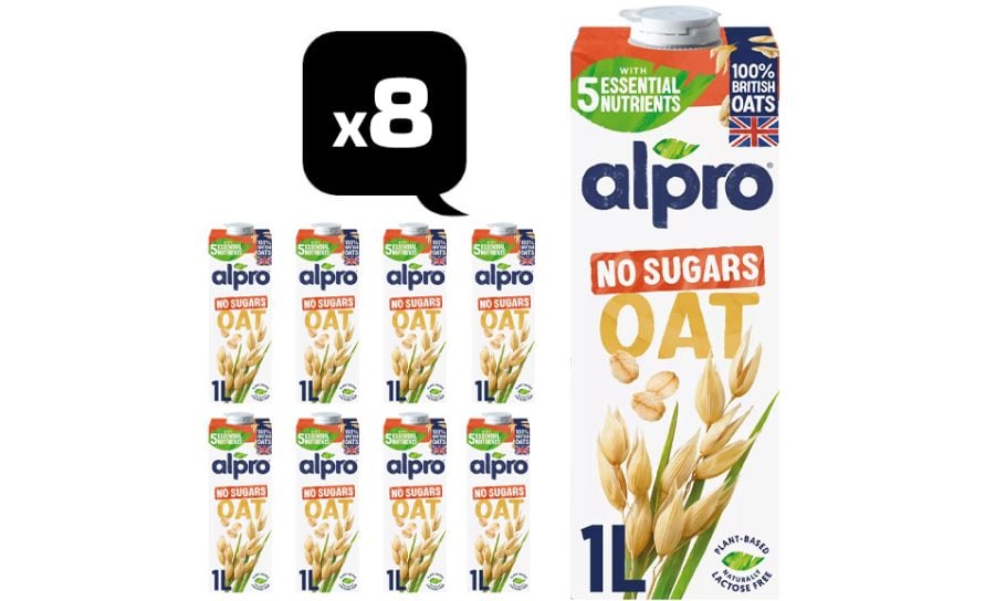 Alpro Oat Unsweetened Milk Case - 8L Per Case