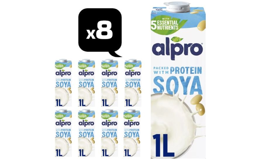 Alpro Soya milk case of 8 x 1lt