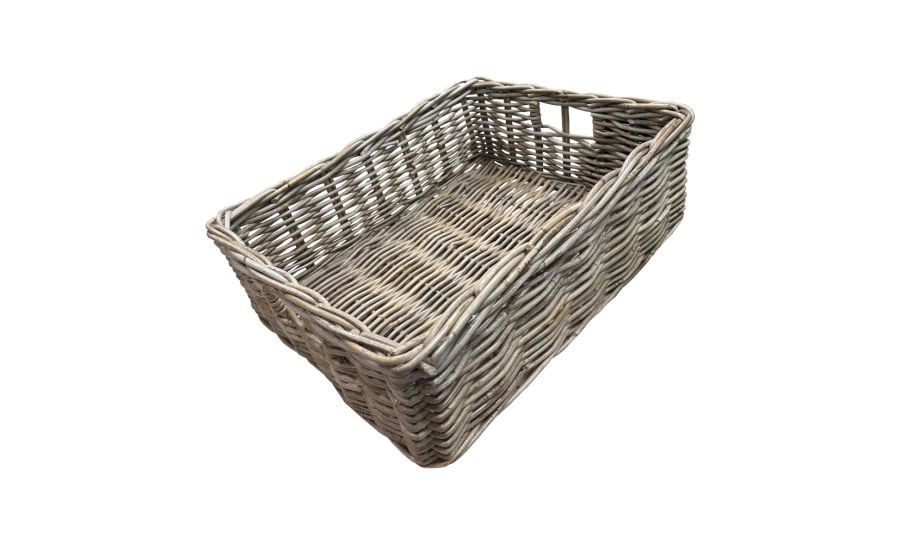 Rectangular Rattan Wicker Fruit and Snack Empty Large Basket