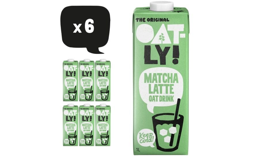 Oatly Matcha Latte Oat Drink 6x1 Litre Cartons