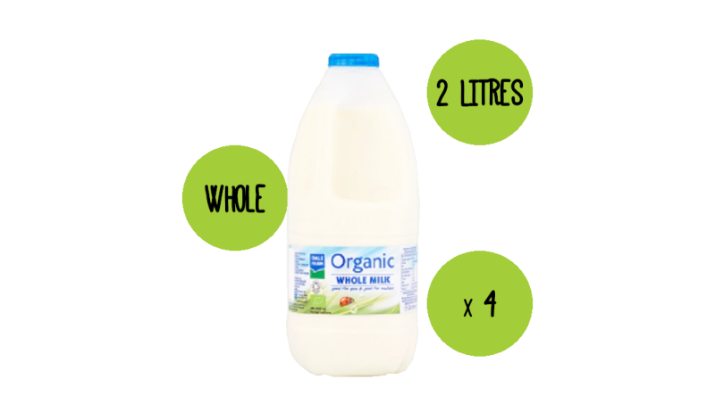 Organic Whole Milk 4 X 2LTR