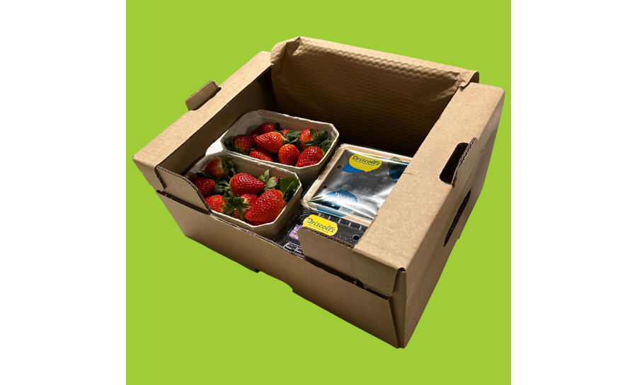 Box Of Berries. (Raspberries, Blueberries, Strawberries and blackberries)
