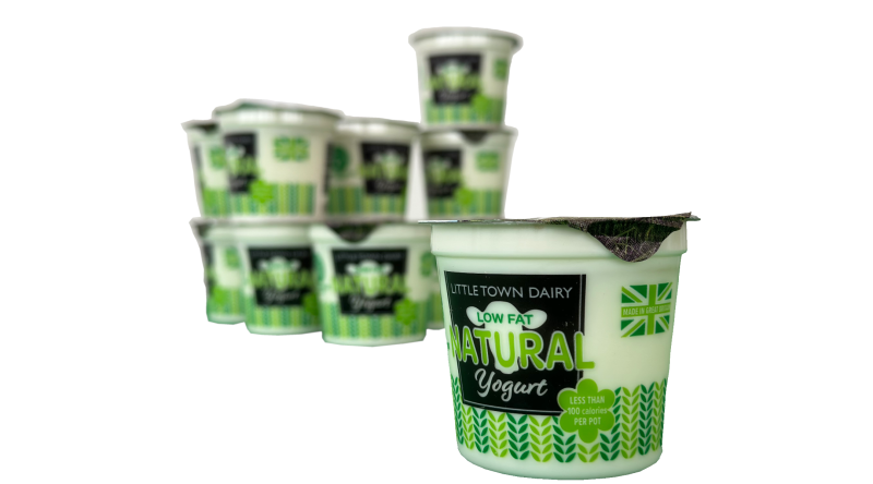 Little Town Yoghurt Pots Natural Low Fat  (12x125g)